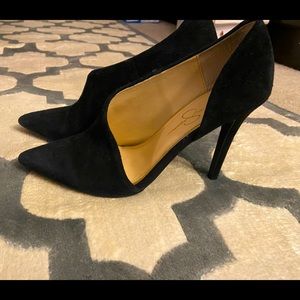 Jessica Simpson Black Suede Pumps (size 8)
